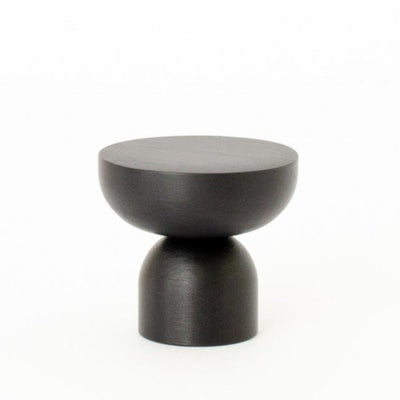 Round knob / hook in black aluminum