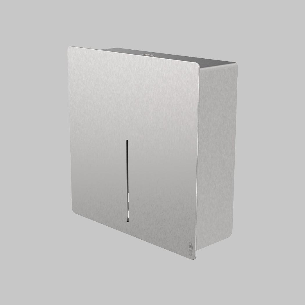 LOKI Paper Towel Dispenser Stainless Steel made by Dan Dryer in Denmark.