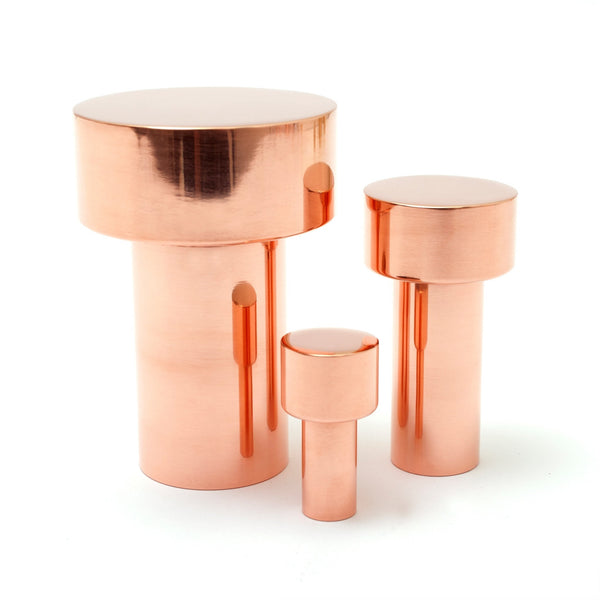 Large Dot Hook — Polished Copper