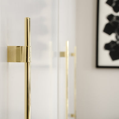 Minimal and modern brass handles for cabinets
