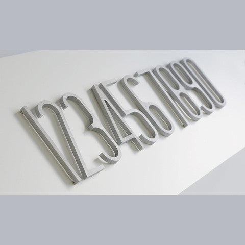 Lixht Aluminum Numbers Small — 1 / Grey / 8"