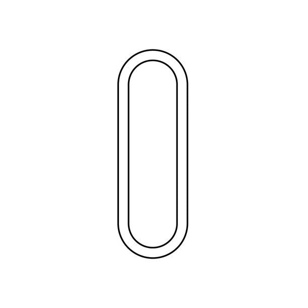A line drawing of the letter o using LIXHT Steel Numbers.