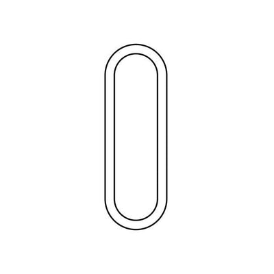 A line drawing of the letter o using LIXHT Steel Numbers.