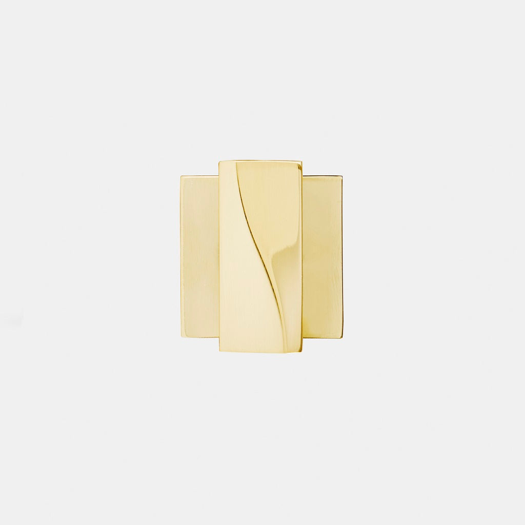 Elegant brass thumb turn with square rose. Beautifully and functionally designed.