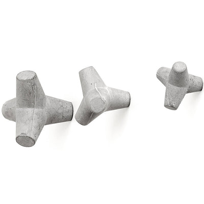 A set of three Urbi et Orbi Marine Knobs/Hooks on a white background.