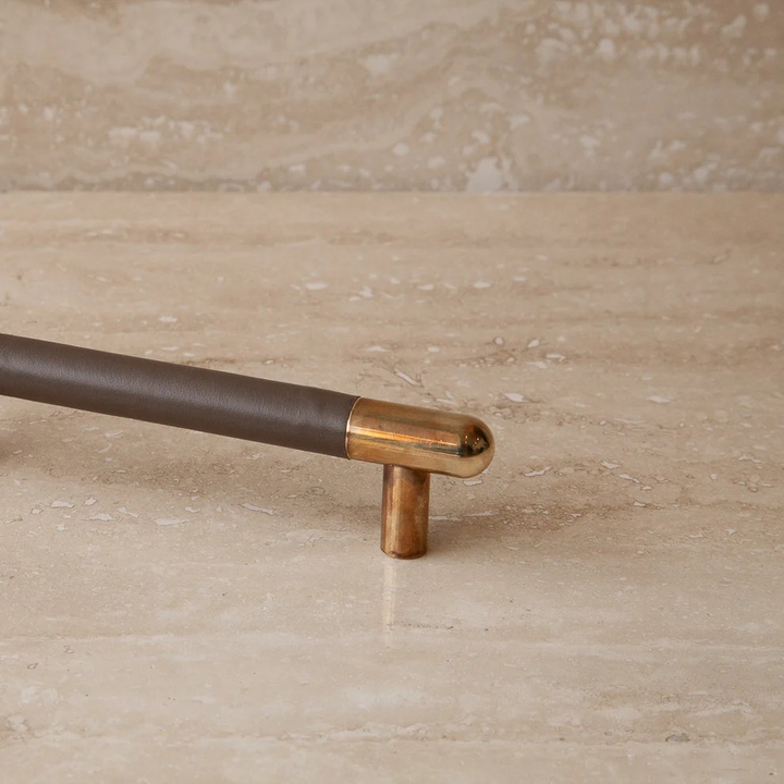 Mineral Leather Wrapped Metal Appliance Pull