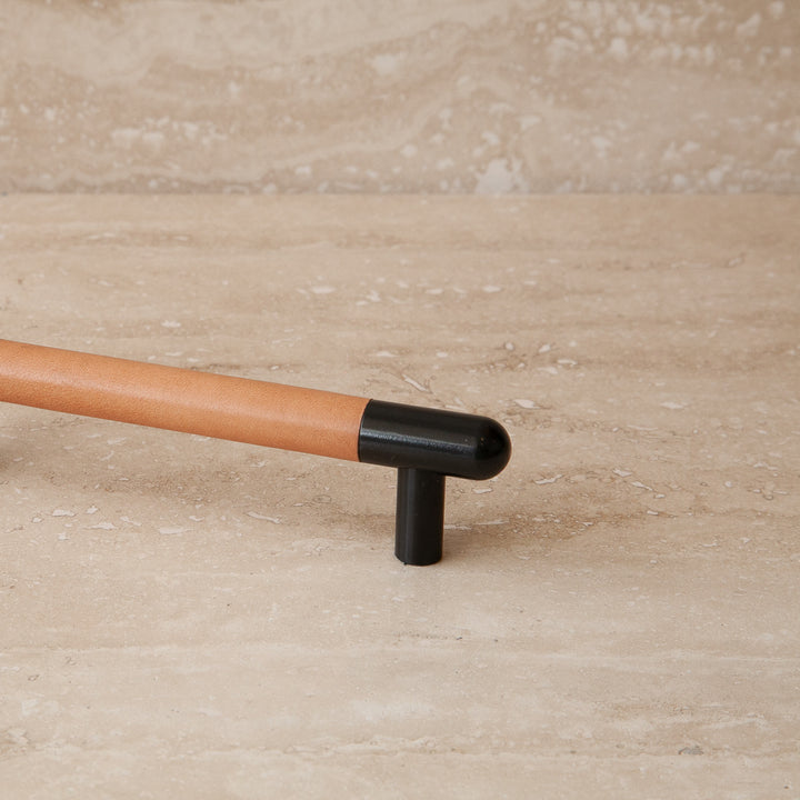 Mineral Leather Wrapped Metal Appliance Pull