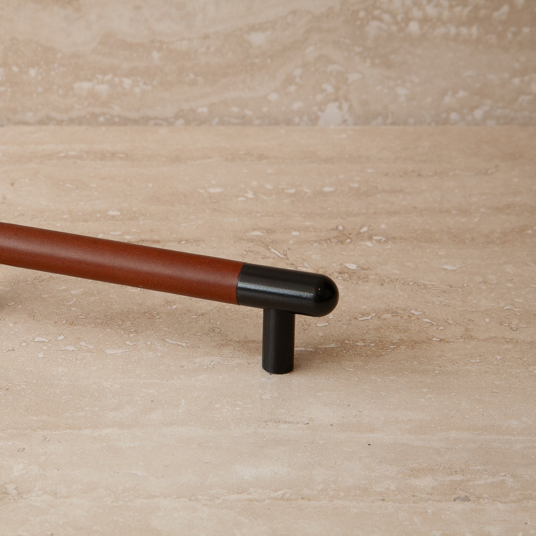 Mineral Leather Wrapped Metal Appliance Pull