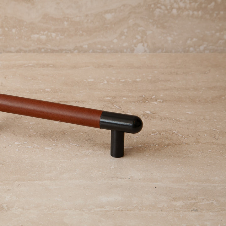 Mineral Leather Wrapped Metal Appliance Pull