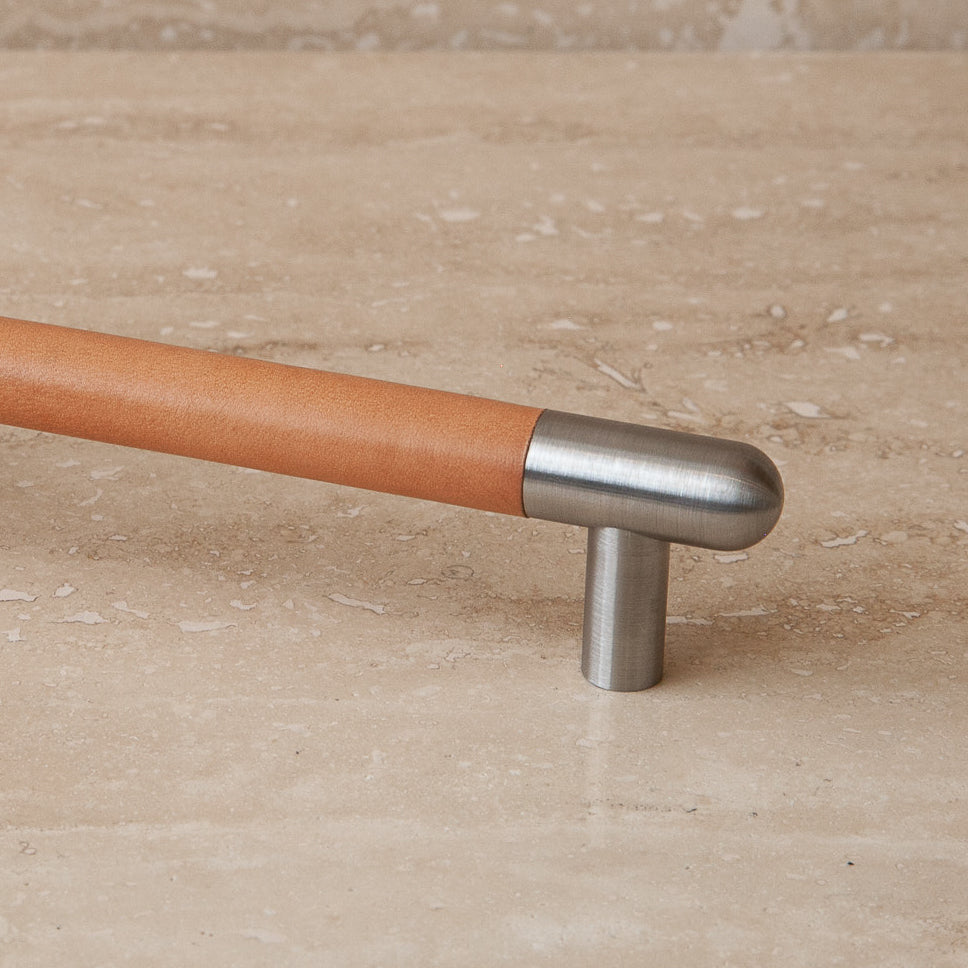 Mineral Leather Wrapped Metal Appliance Pull