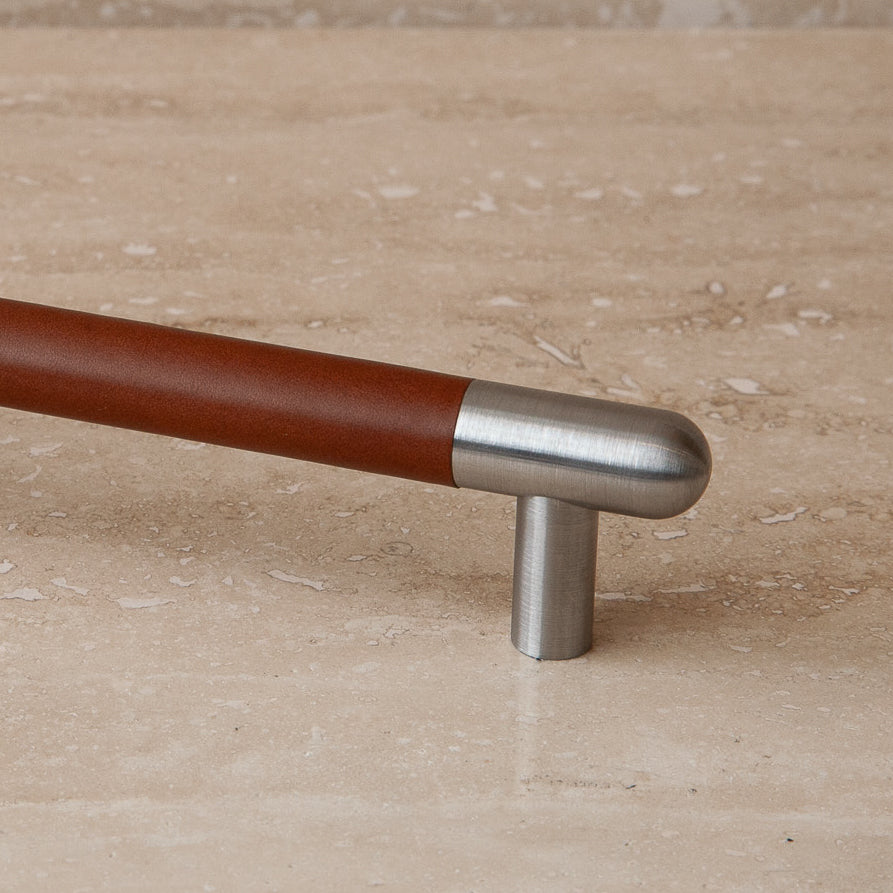 Mineral Leather Wrapped Metal Appliance Pull