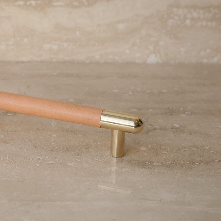 Mineral Leather Wrapped Metal Appliance Pull