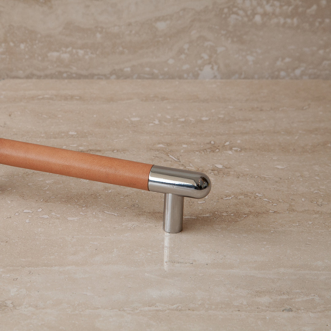 Mineral Leather Wrapped Metal Appliance Pull