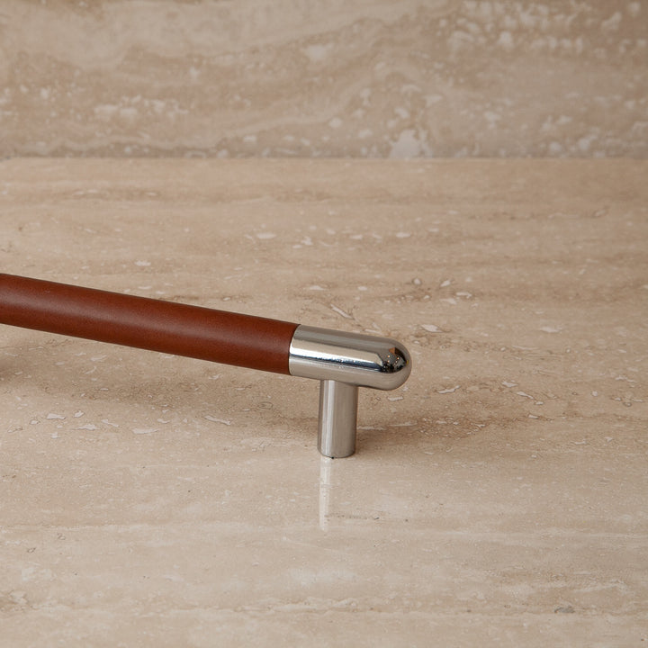 Mineral Leather Wrapped Metal Appliance Pull