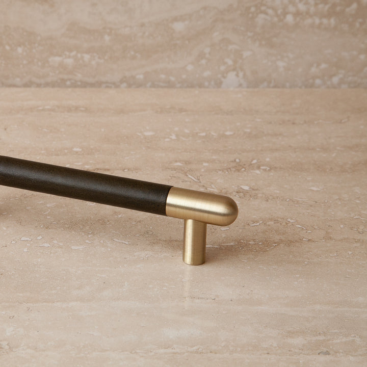 Mineral Leather Wrapped Metal Appliance Pull