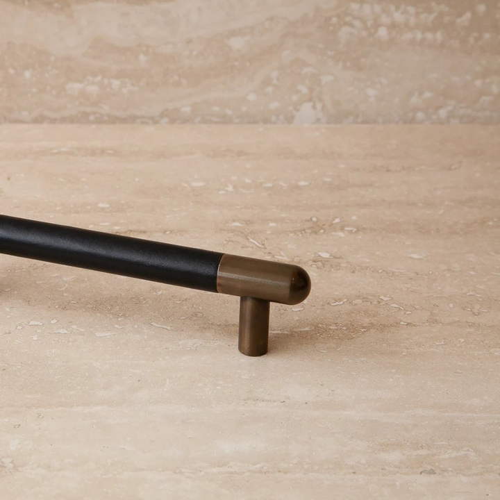 Mineral Leather Wrapped Metal Appliance Pull