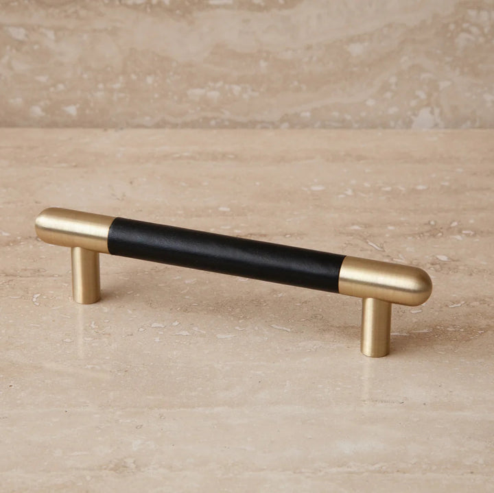 Mineral Leather Wrapped Metal Bar Pull