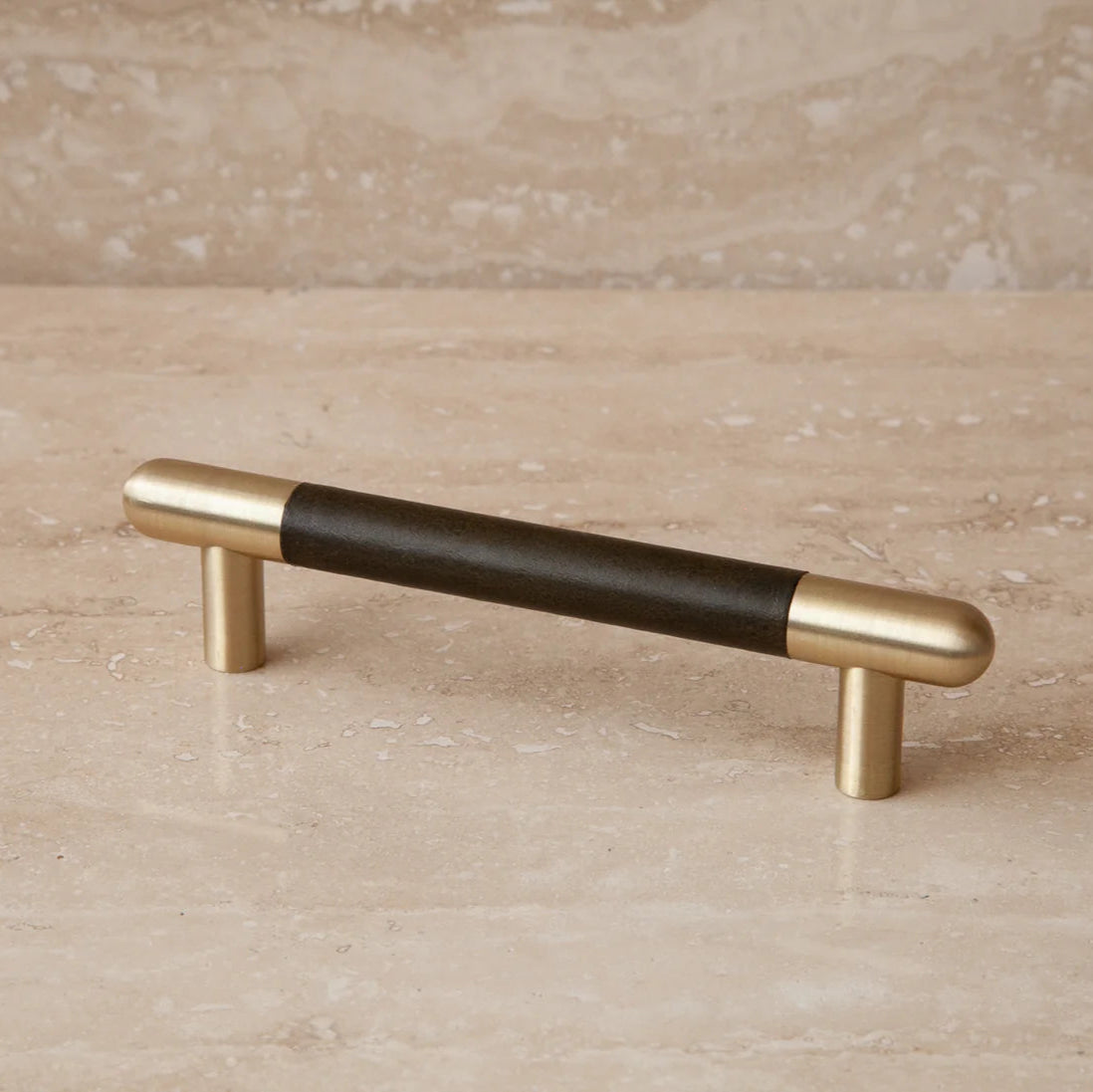 Mineral Leather Wrapped Metal Bar Pull