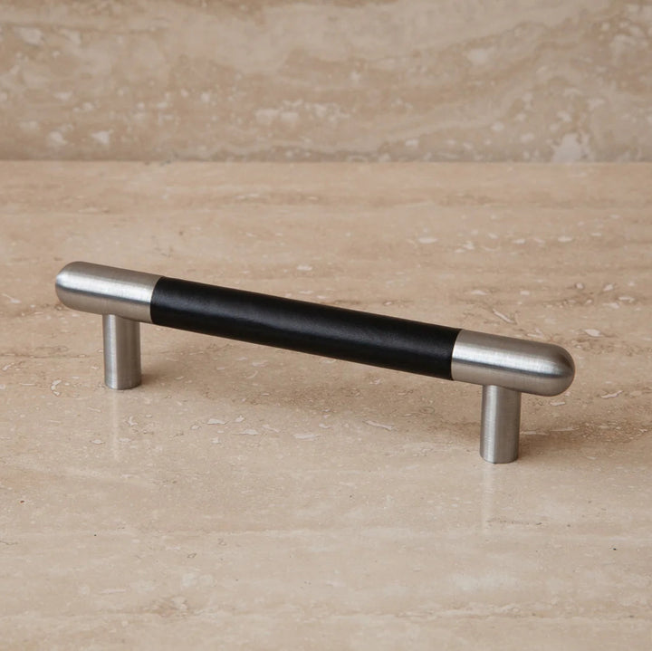 Mineral Leather Wrapped Metal Bar Pull