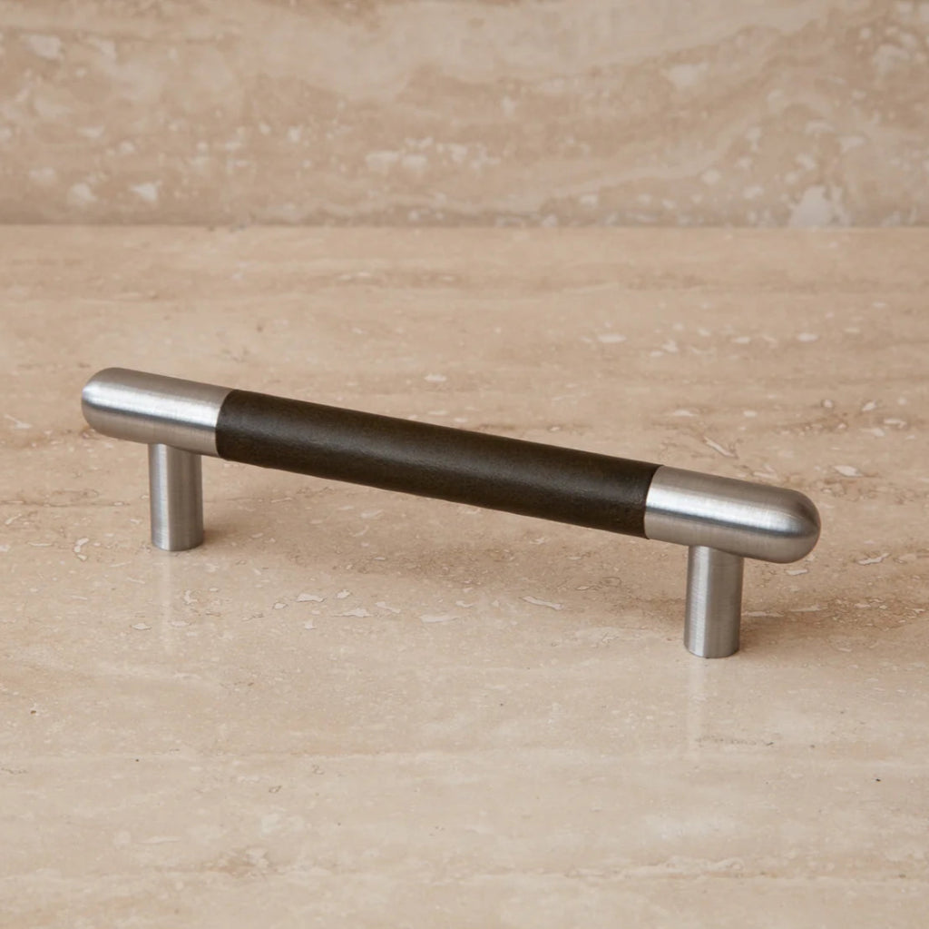 Mineral Leather Wrapped Metal Bar Pull