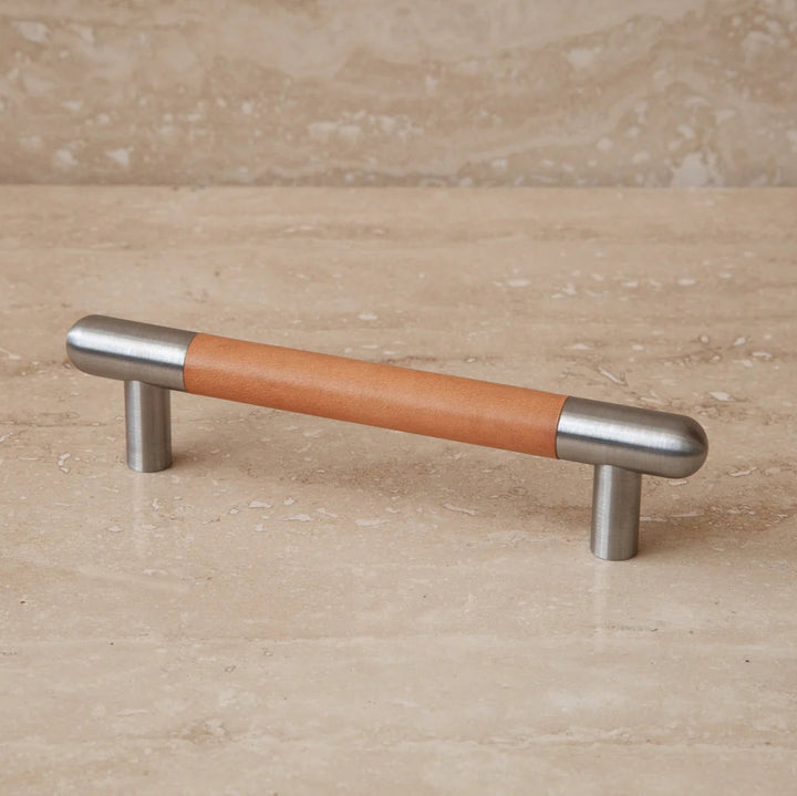 Mineral Leather Wrapped Metal Bar Pull