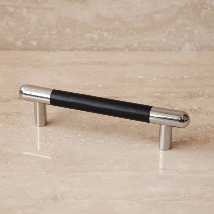 Mineral Leather Wrapped Metal Bar Pull