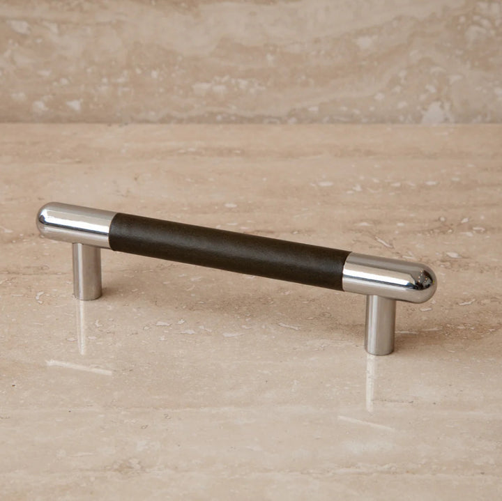 Mineral Leather Wrapped Metal Bar Pull