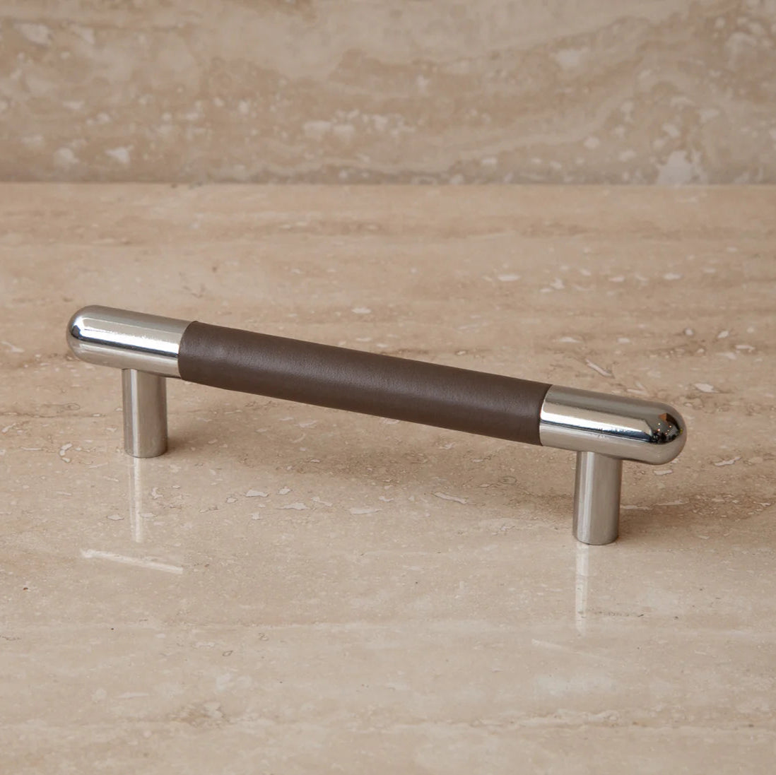 Mineral Leather Wrapped Metal Bar Pull
