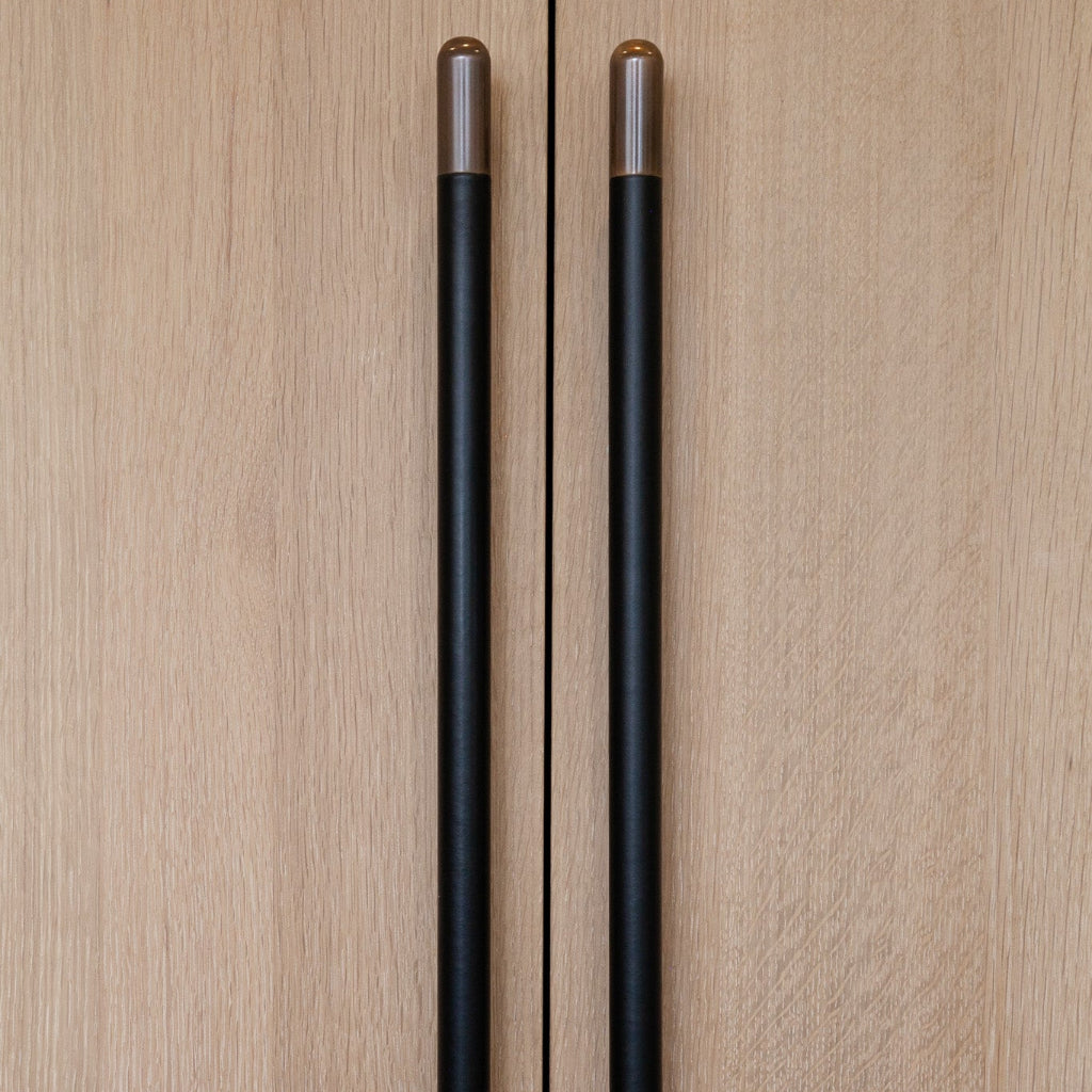 Mineral Leather Wrapped Metal Bar Pull