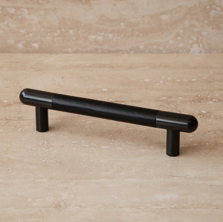 Mineral Leather Wrapped Metal Bar Pull