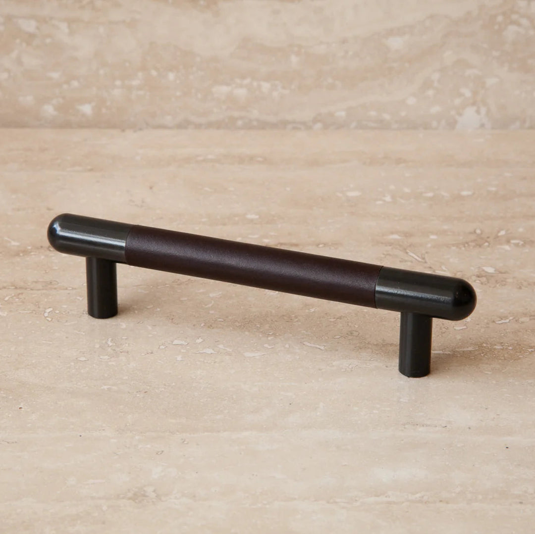 Mineral Leather Wrapped Metal Bar Pull