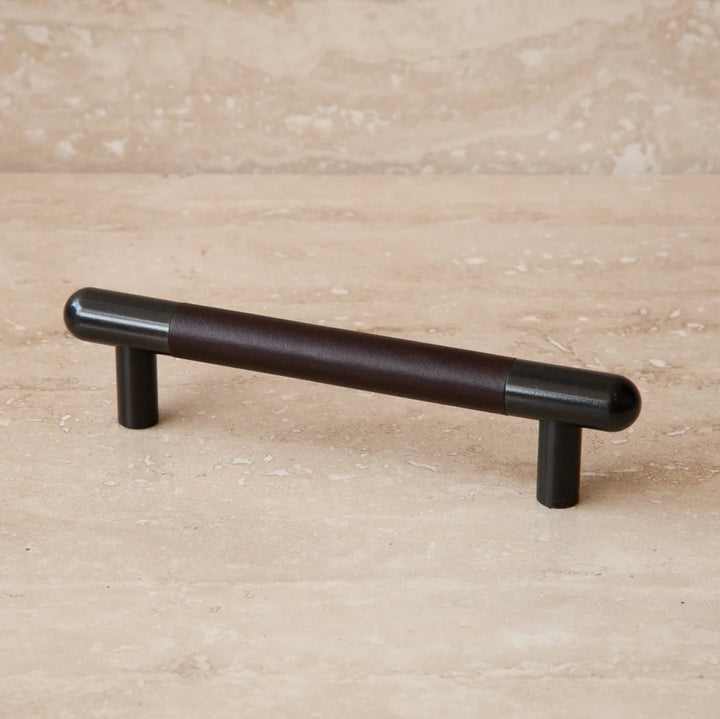 Mineral Leather Wrapped Metal Bar Pull