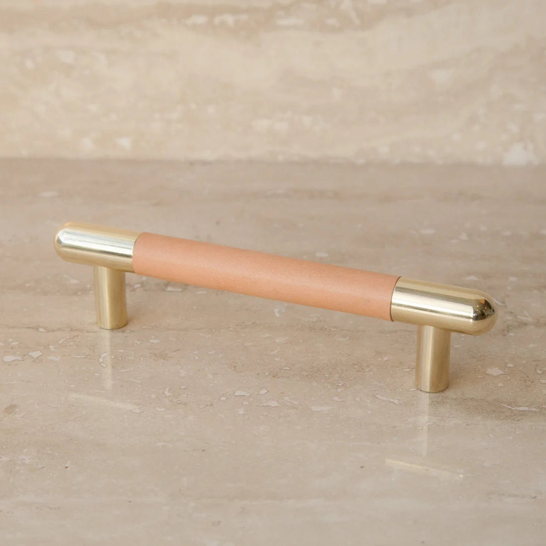 Mineral Leather Wrapped Metal Bar Pull