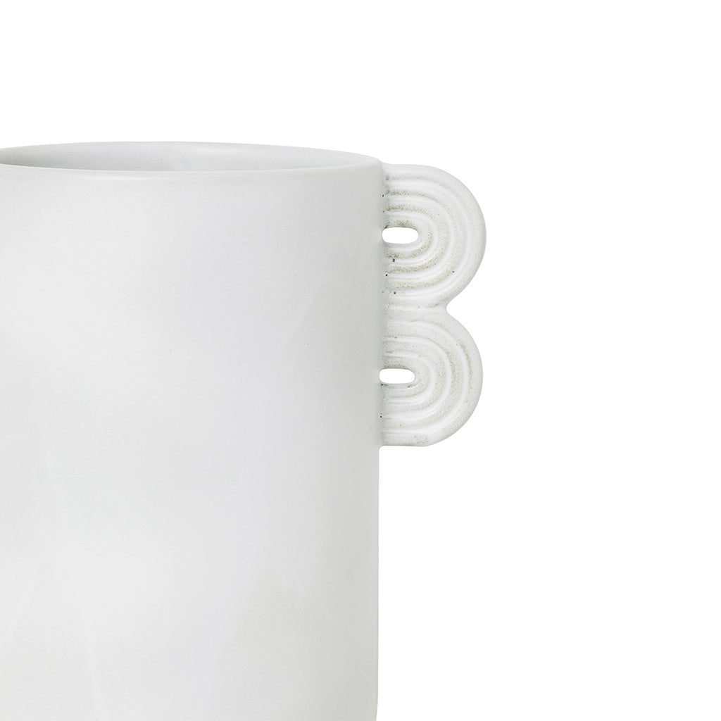 A close up of a Muses Vase Ania by Ferm Living on a white background.
