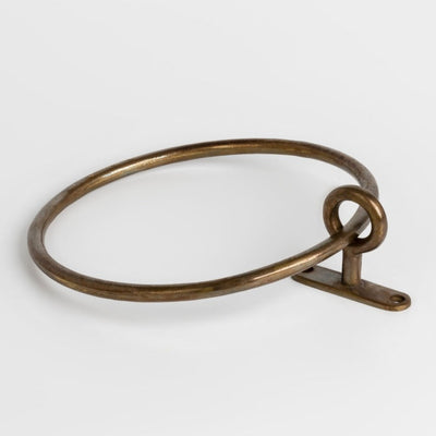 Circular towel ring in bronze