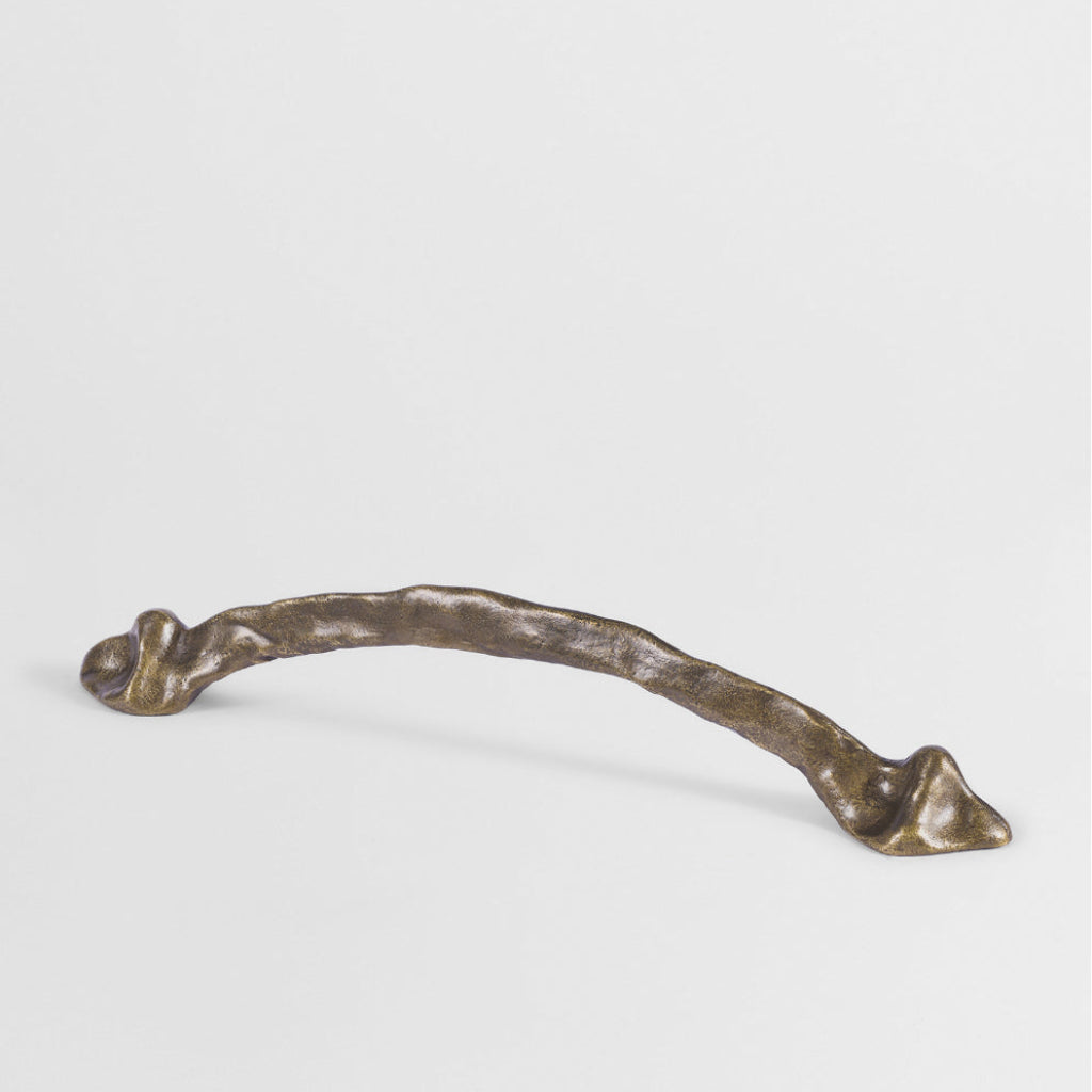 Bronze Mi & Gei Forme No. 41 large cabinet pull, a sculptural cast brass bar.