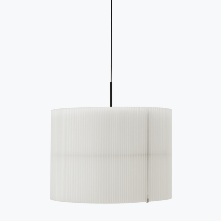 Large pendant lamp hung from ceiling