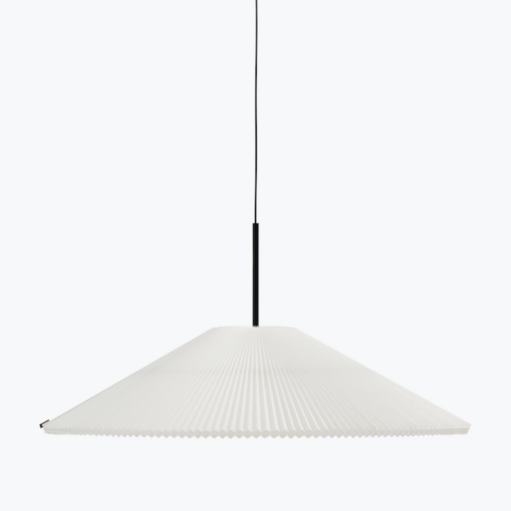 Large pendant lamp hung from ceiling