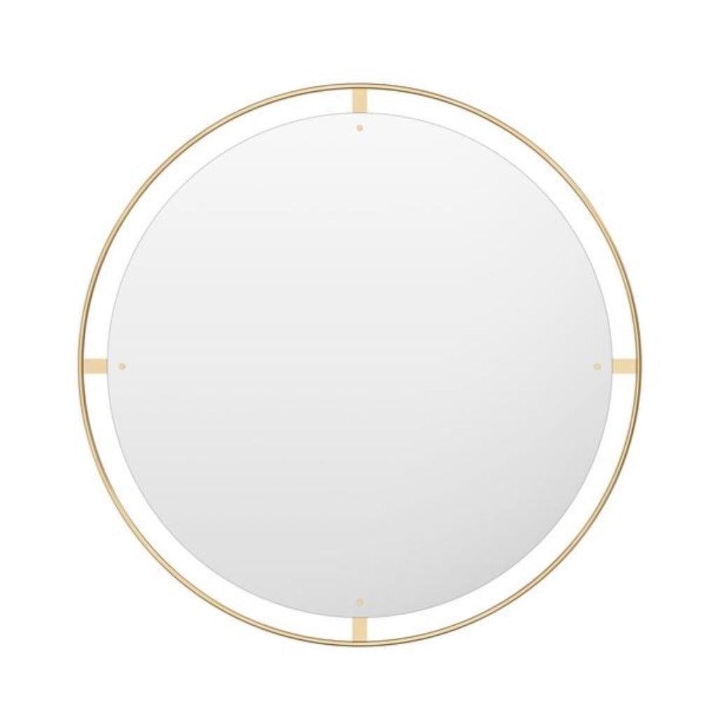 Nimbus Mirror Ø110 Polished Brass by Krøyer-Sætter-Lassen