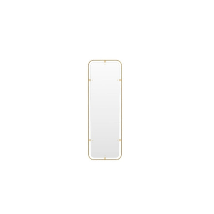 Nimbus Rectangular Mirror, Polished Brass by Krøyer-Sætter-Lassen