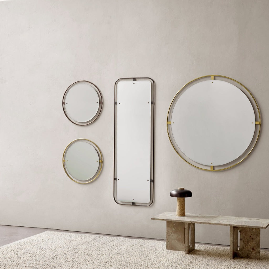 Nimbus Mirror Ø60 Bronzed Brass, Nimbus Mirror Ø60 Polished Brass, Nimbus Mirror Rectangular Bronzed Brass, Nimbus Mirror Ø110 Polished Brass