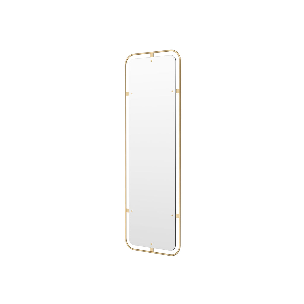 Nimbus Rectangular Mirror, Polished Brass by Krøyer-Sætter-Lassen
