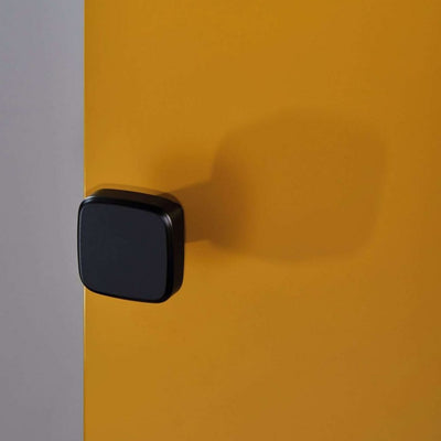 Knob installed on door without rose