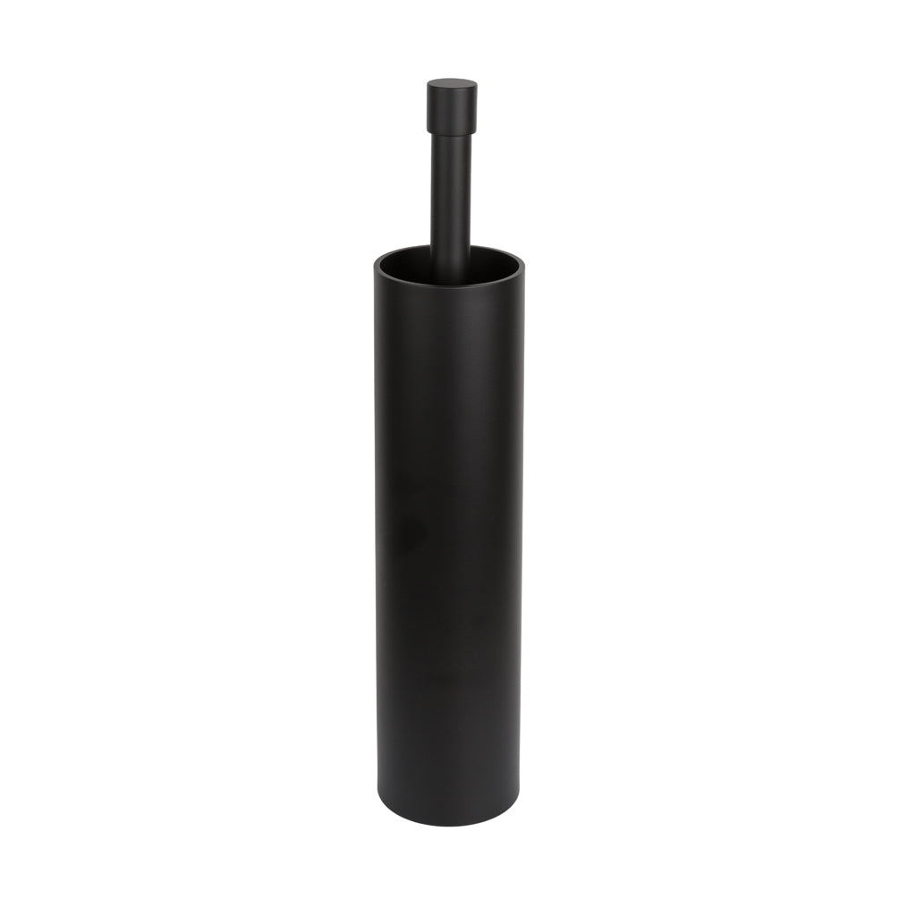 A well designed toilet brush that is satin black by Formani.