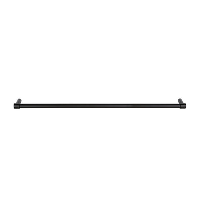 A satin black towel bar that is minimal and modern, 750mm length. By Formani.