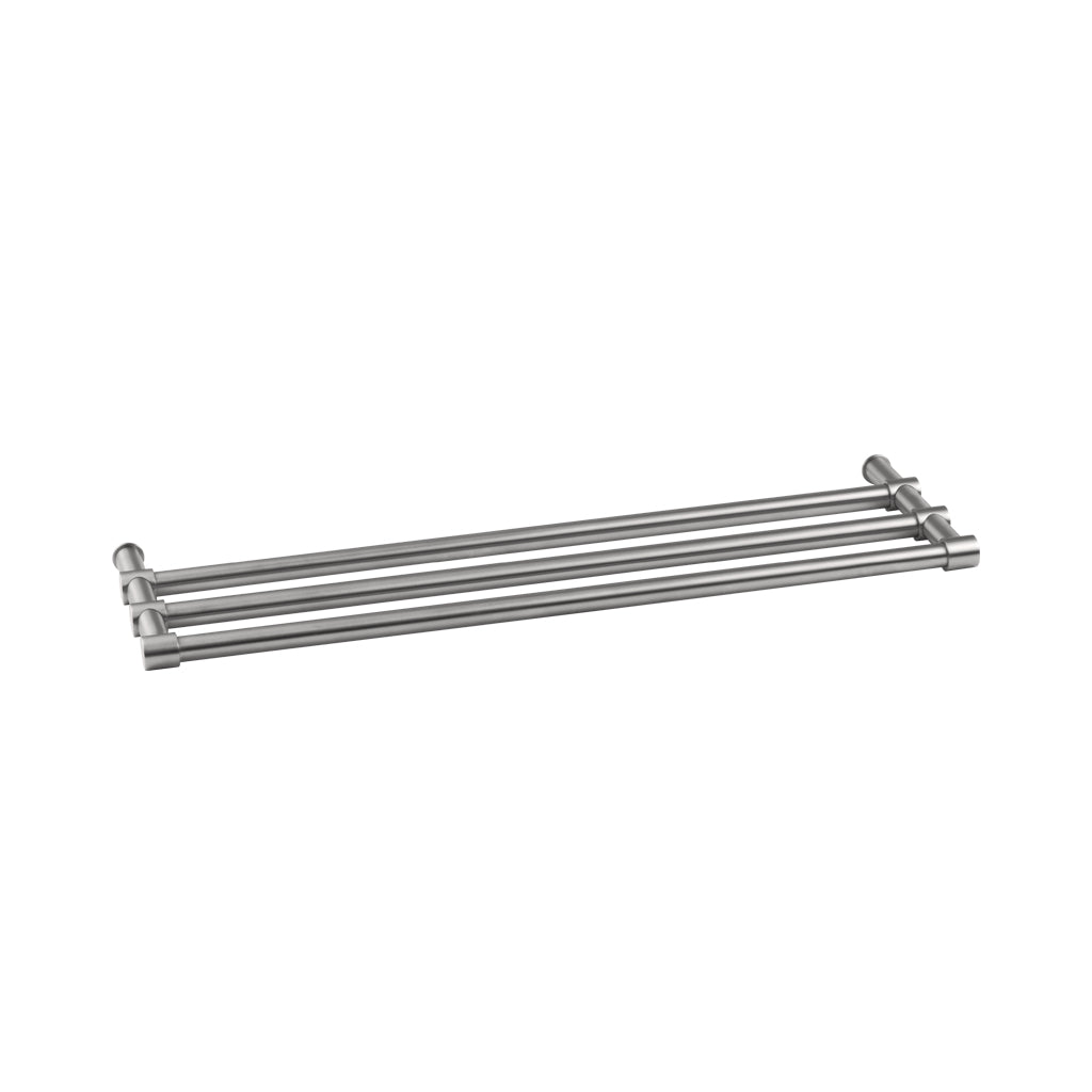A set of three ONE by Piet Boon stainless steel towel racks from Formani.