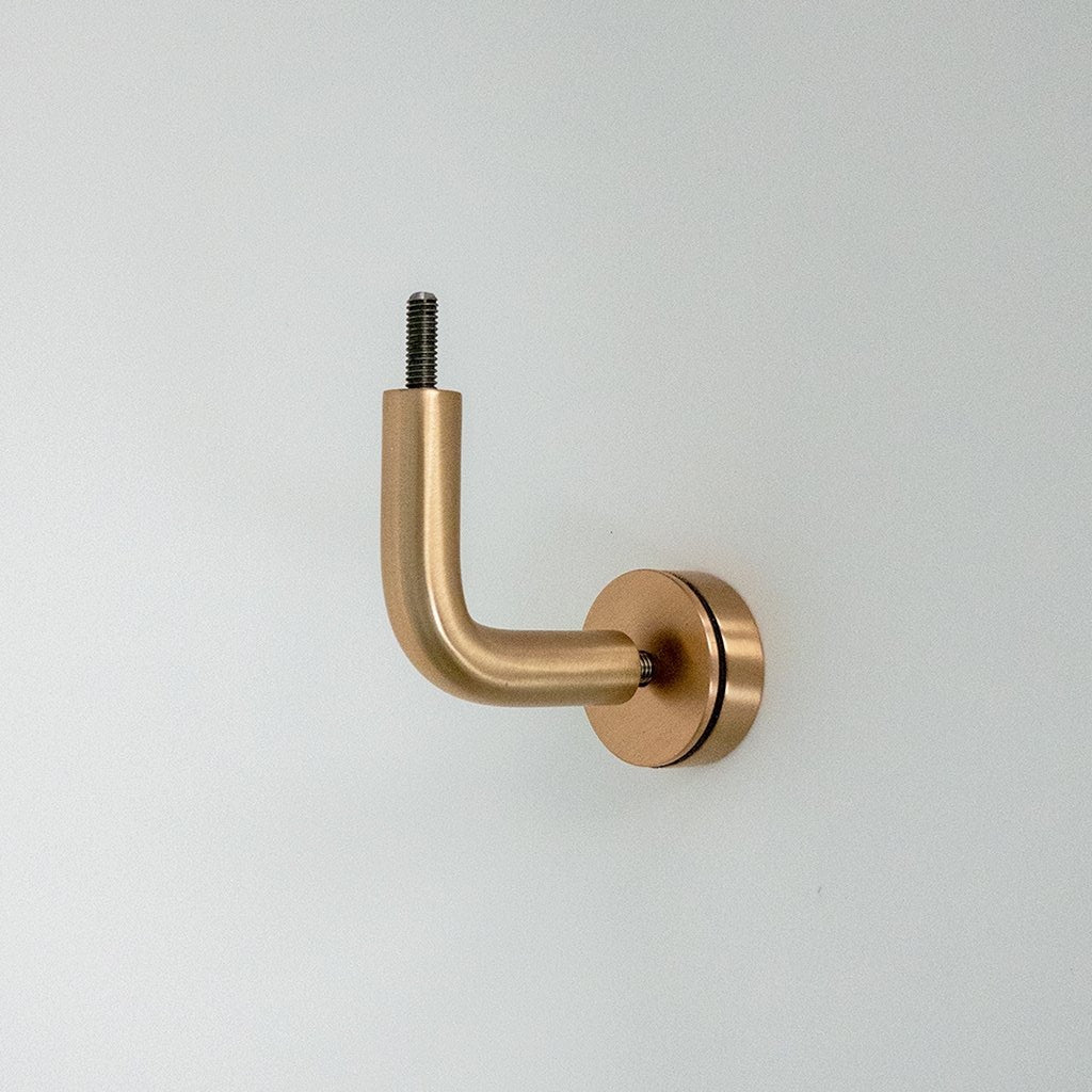 Orla Handrail Bracket in Satin Bronze made by CASSON Hardware