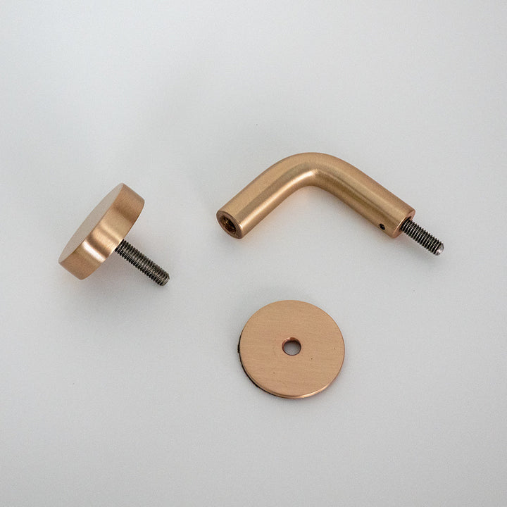 Modern Orla Handrail Bracket in Satin Bronze for Glass made by CASSON Hardware