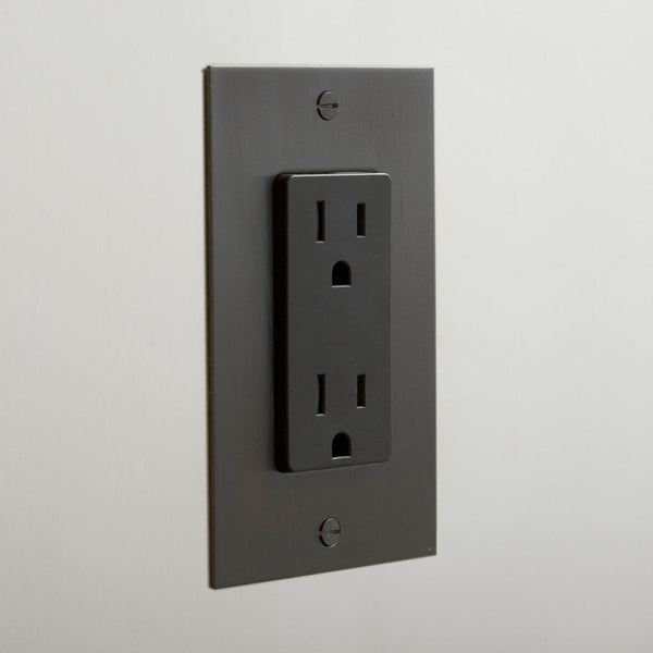 Outlets by Forbes & Lomax — Metal / Antique Bronze / Black / 1 Gang USB/Power