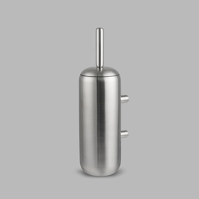Pebble Toilet Brush Holder in Satin Stainless Steel for wall mounted application